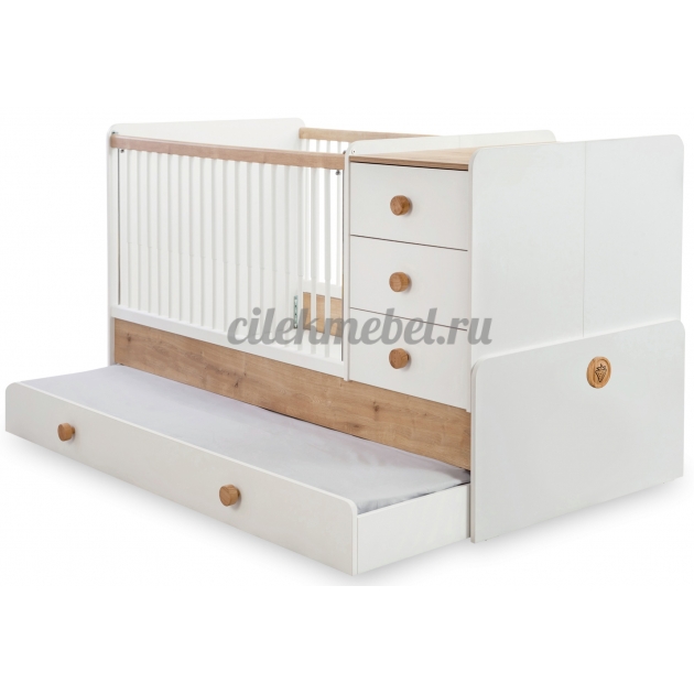 Кроватка трансформер Cilek Natura Baby с выдвижным спальным местом
