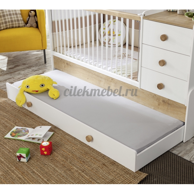 Кроватка трансформер Cilek Natura Baby с выдвижным спальным местом