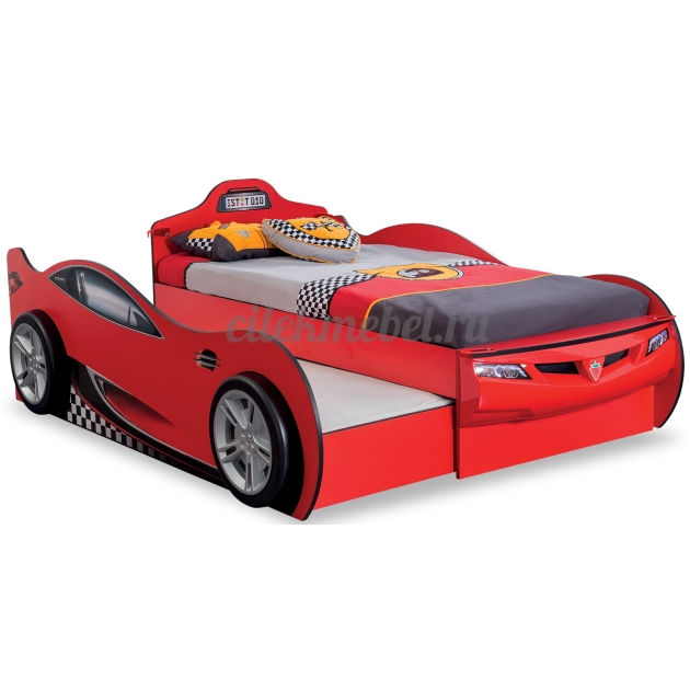 Кровать машина Cilek Racecup c выдвижной кроватью 190 на 90 см